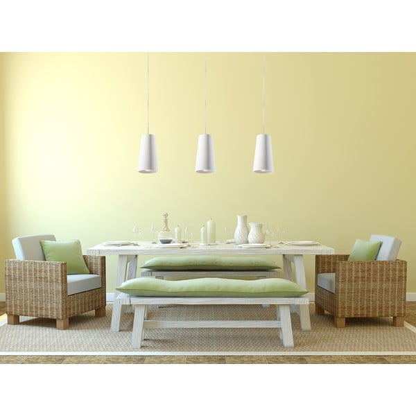 Lampada a sospensione in ceramica bianca Armica - Sollux-image-3