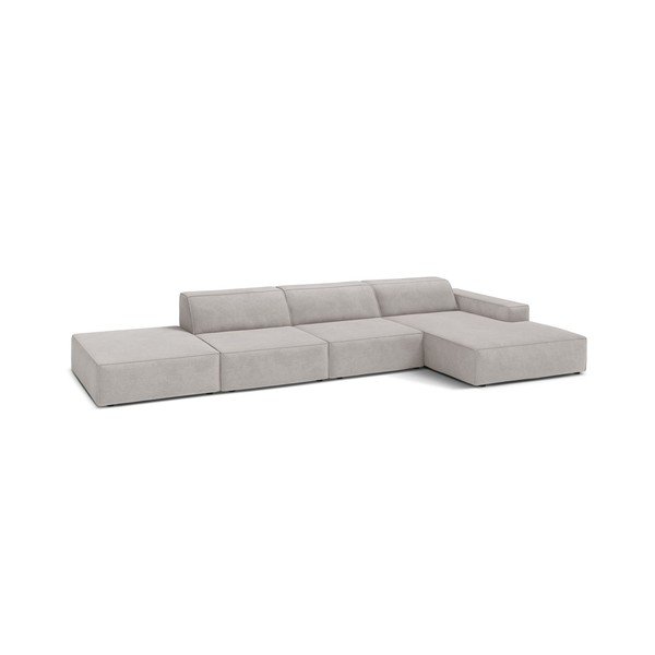 Divano angolare componibile grigio chiaro (con penisola a destra/con chaise lounge) Jodie – Micadoni -image-1