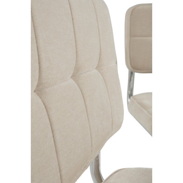 Sedie da pranzo in set beige in metallo a dondolo 2 pz Heden – Jotex-image-2