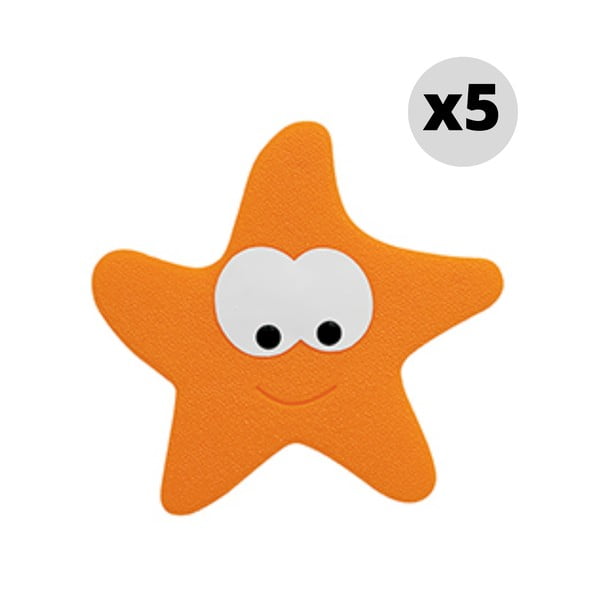 Set di tappetini antiscivolo per bambini 5 pz per la vasca 12x13 cm Starfy – Spirella-image-2