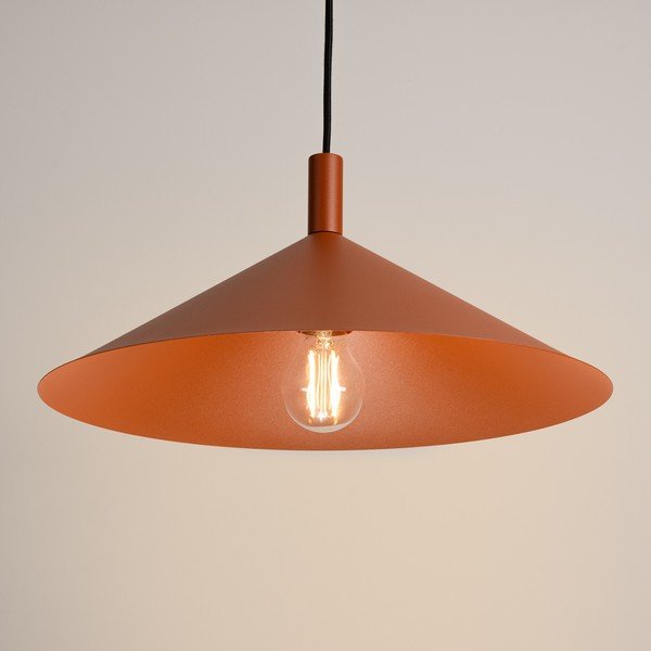 Lampadario color mattone in acciaio ø 40 cm Zylo – Sollux-image-1