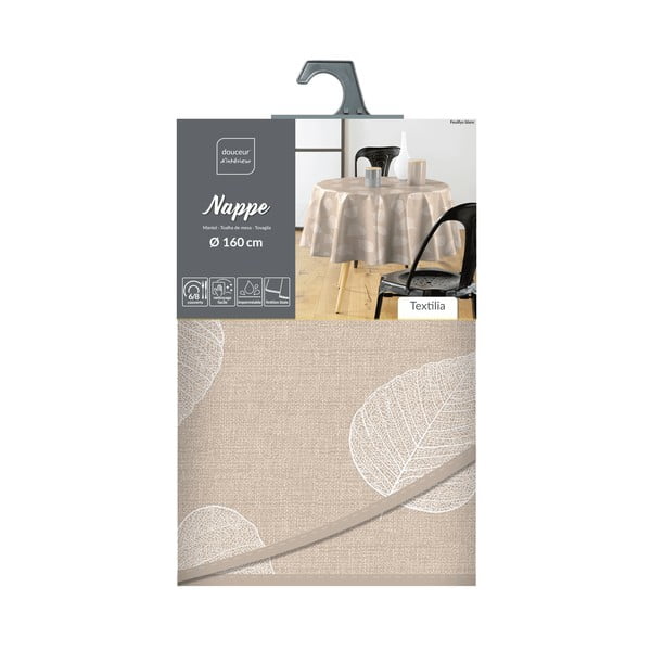 Tovaglia adatta per pulizia con panno umido ø 160 cm Feuillys – douceur d'intérieur-image-4