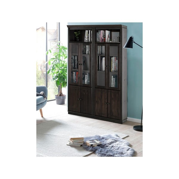 Vetrina in legno di pino marrone 148x223 cm Anita - Støraa-image-3