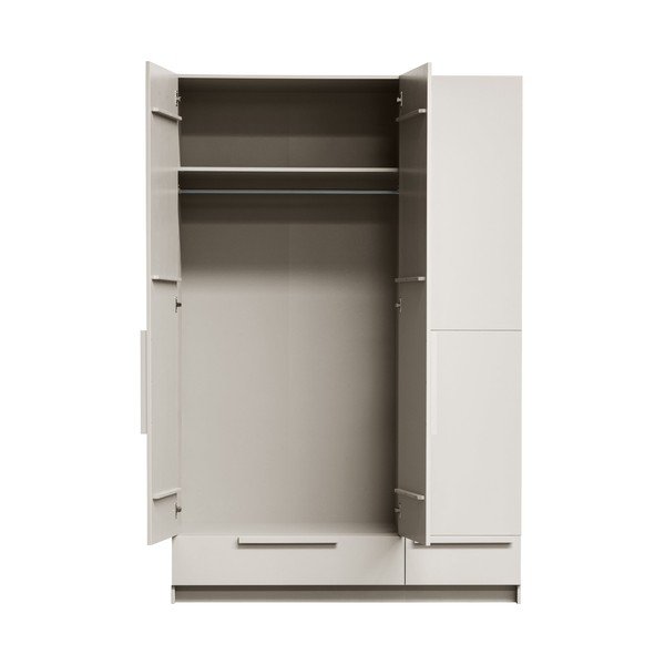 Armadio modulare in legno di pino crema 142x215 cm Pure - WOOOD-image-2