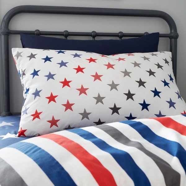 Biancheria da letto singola per bambini a quattro pezzi 135x200 cm So Soft Stripes and Stars - Catherine Lansfield-image-3
