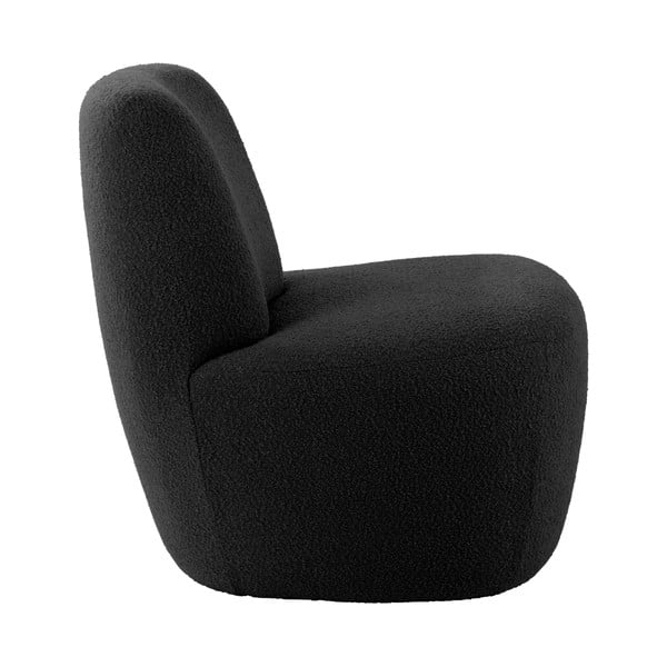 Poltrona nera in tessuto bouclé Ada - Leitmotiv-image-2