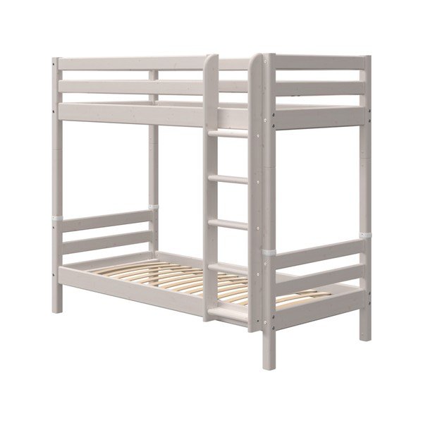 Letto a castello in pino grigio per bambini Alto, 90 x 200 cm Classic - Flexa