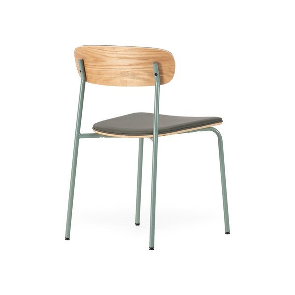 Sedie da pranzo in set verde scuro in imbottito impilabili 2 pz Saula – Marckeric-image-4