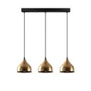 Lampadario dorato con paralume in metallo Tattoo – Opviq lights