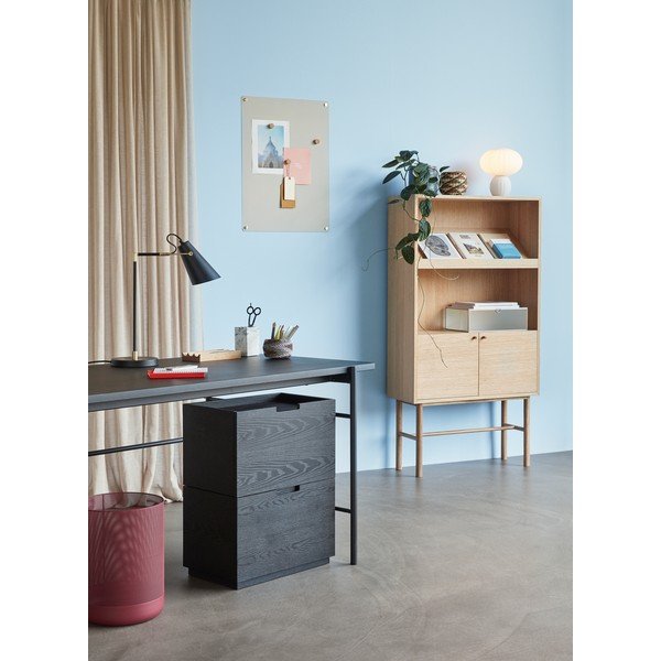 Lampada da tavolo bianca in vetro (altezza totale 28 cm) Kumu – Hübsch-image-2