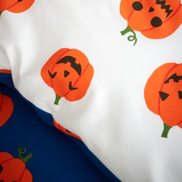 Set copripiumino e federa blu e arancione per letto matrimoniale 200x200 cm Halloween Pumpkins – Catherine Lansfield-image-4
