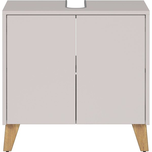 Mobile da lavabo color crema opaco 60x59 cm Arnea – Germania-image-2