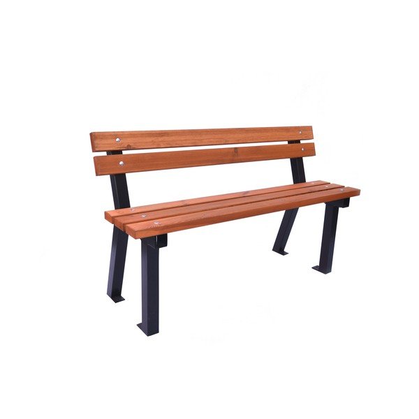Panchina da giardino in legno marrone - Rojaplast-image-2