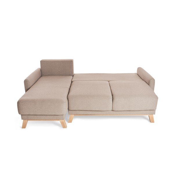 Divano letto variabile beige ad angolo Pop - Bonami Selection-image-3