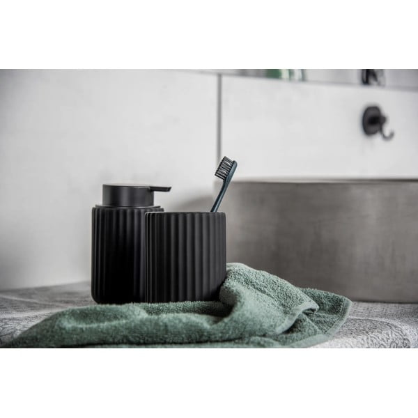 Set di accessori da bagno nero opaco in ceramica Belluno - Wenko-image-2