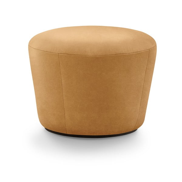 Pouf in pelle marrone cognac , ø 52 cm Naïve - EMKO