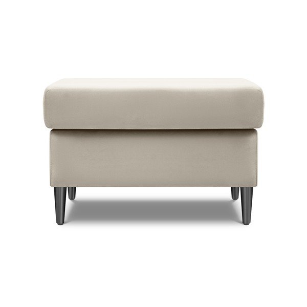 Poggiapiedi beige con rivestimento in velluto Kyoto – Cosmopolitan Design