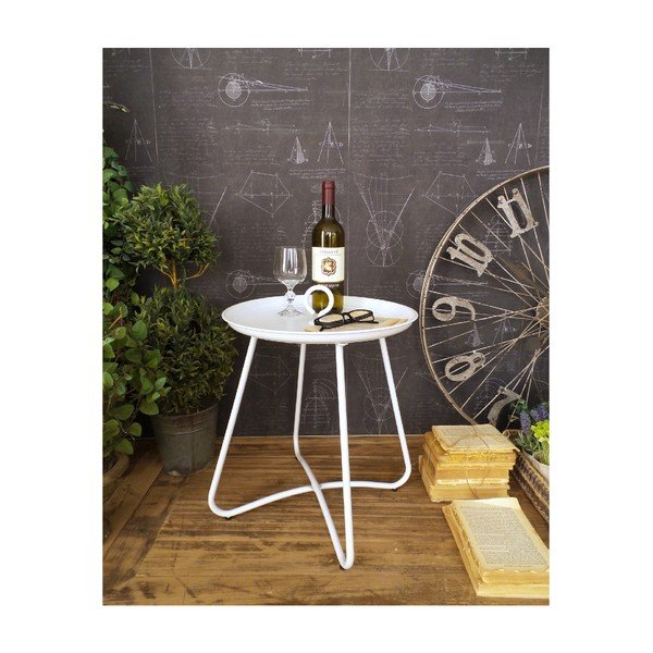 Bílý stolek Orchidea Milano Modern Life White, ⌀ 47 cm