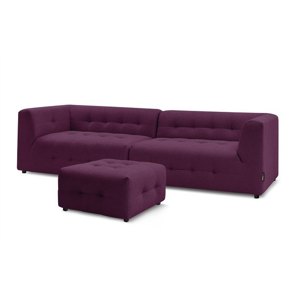 Divano viola scuro 324 cm Kleber - Bobochic Paris-image-3