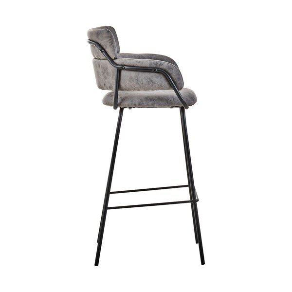 Sgabello da bar nero/grigio imbottito Tamzin – Premier Housewares-image-4