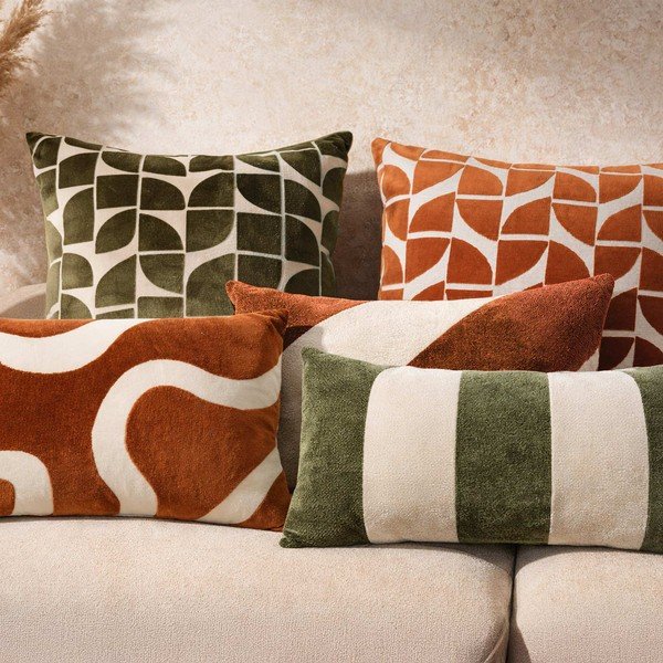 Cuscino decorativo in ciniglia 30x50 cm Olaf – douceur d'intérieur-image-2