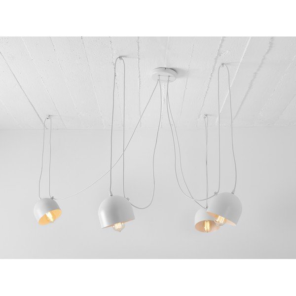 Lampada a sospensione bianca per 4 lampadine Popo - CustomForm-image-4