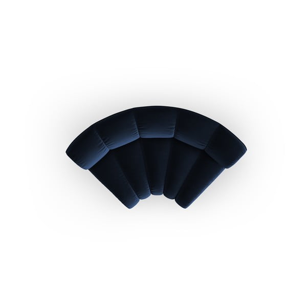 Parte divano componibile blu con rivestimento in velluto e composizione variabile Lupine – Micadoni -image-2