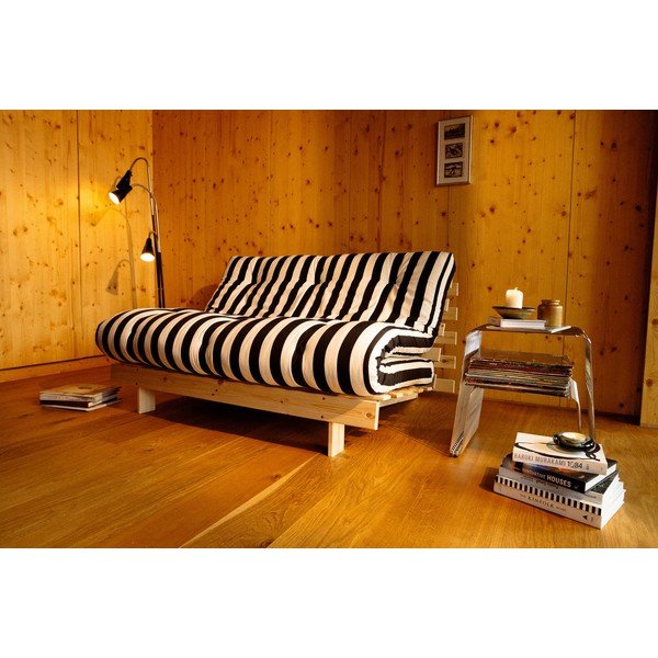Divano bianco e nero allungabile 140 cm Roots – Karup-image-1