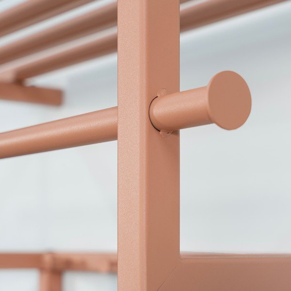 Attaccapanni da parete color salmone in metallo con scaffale 76 cm Rizzoli – Spinder Design-image-3
