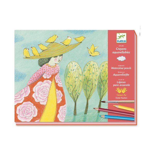 Set artistico con pastelli acquerellabili Atelier Nature - Djeco-image-2