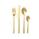 Posate color ottone in acciaio 16 pz Brass – Bitz