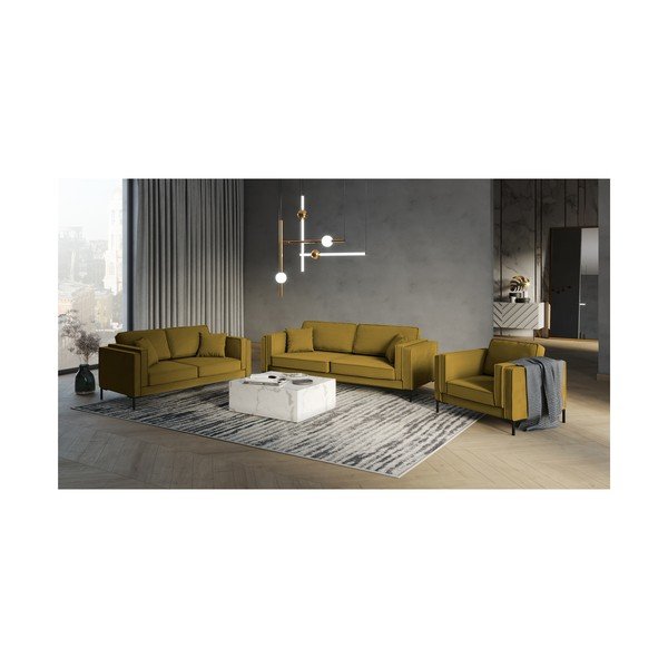 Divano giallo , 160 cm Attilio - Milo Casa-image-3