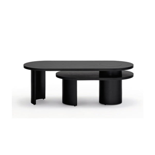 Tavolino nero in frassino 120x50 cm Nori - Teulat