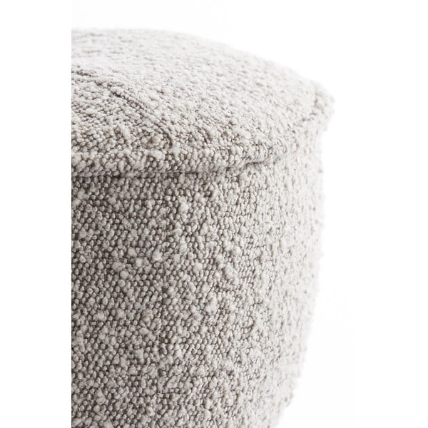 Sgabello in tessuto bouclé beige Leyla - Light & Living-image-1