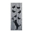 Tenda per porta in bambù nero e grigio 200x90 cm Cat and Butterfly - Maximex