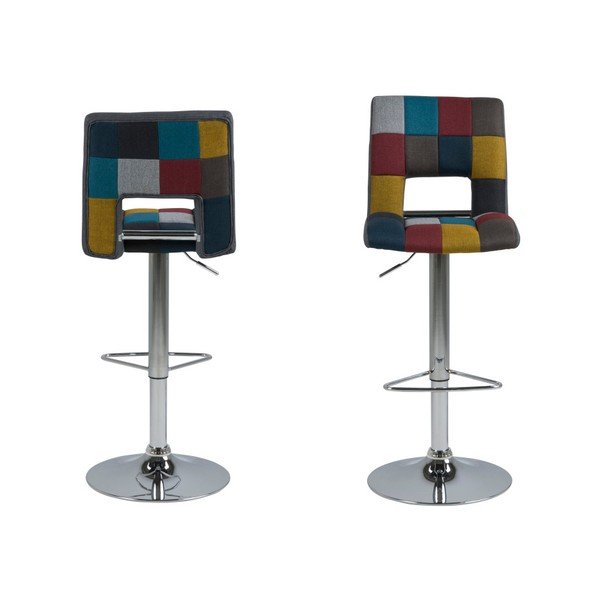 Set di 2 sgabelli da bar Sgabello da bar Patchwork Wilma - Actona-image-2