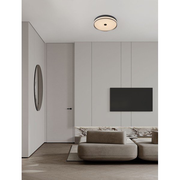 Plafoniera LED nera opaca in acciaio con intensità regolabile Helios – Nova Luce-image-1