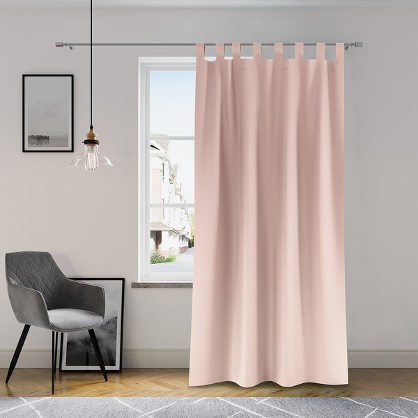 Tenda Tab rosa cipria, 140 x 250 cm Oxford - AmeliaHome-image-1