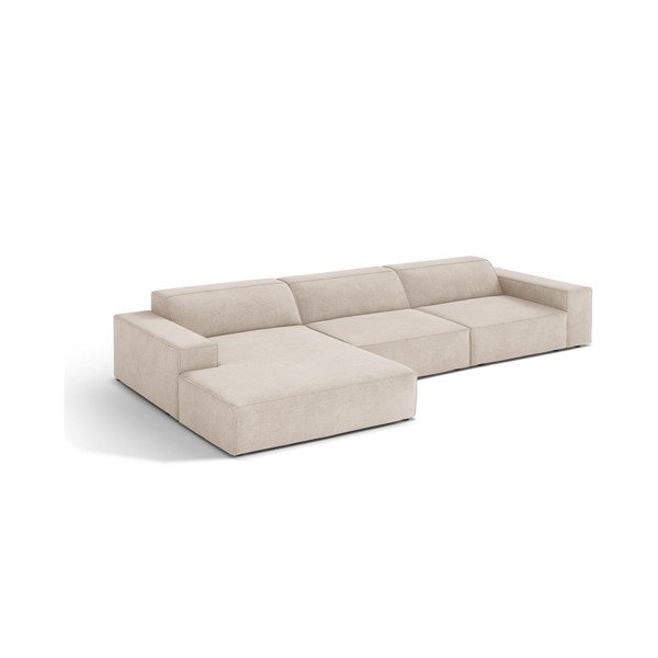 Divano angolare componibile color crema (con penisola a sinistra/con chaise lounge) Jodie – Micadoni 