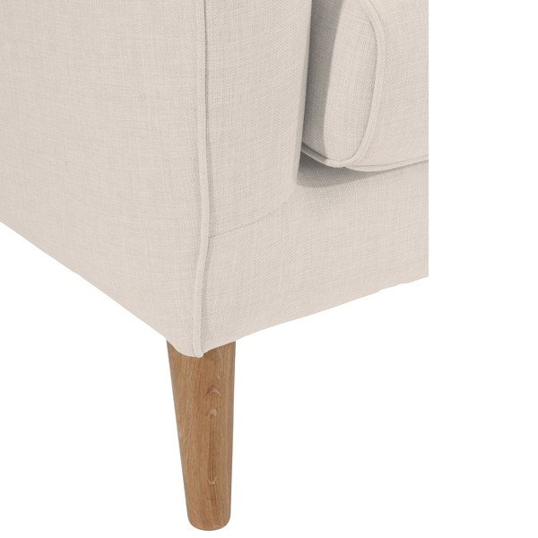 Poltrona in lino con orecchie color crema Miriam - Max Winzer-image-3