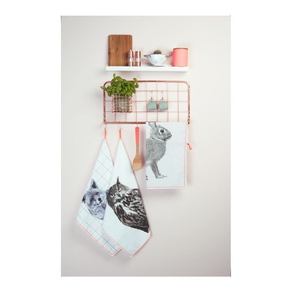 Organizer da parete in metallo color rame Open Grid - PT LIVING-image-1