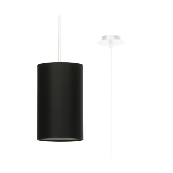 Lampada a sospensione nera con paralume in tessuto ø 15 cm Volta - Nice Lamps