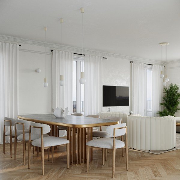 Lampadario color crema con paralume in vetro ø 12 cm Orbital – Sollux-image-2