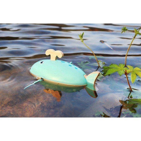 Balena acquatica di legno per bambini - Legler-image-1