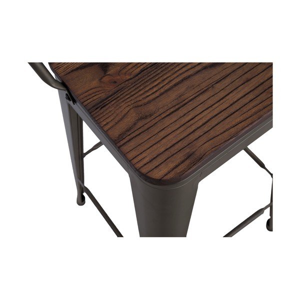 Set di 2 sedie da bar nere Detroit, altezza 115 cm - Mauro Ferretti-image-4