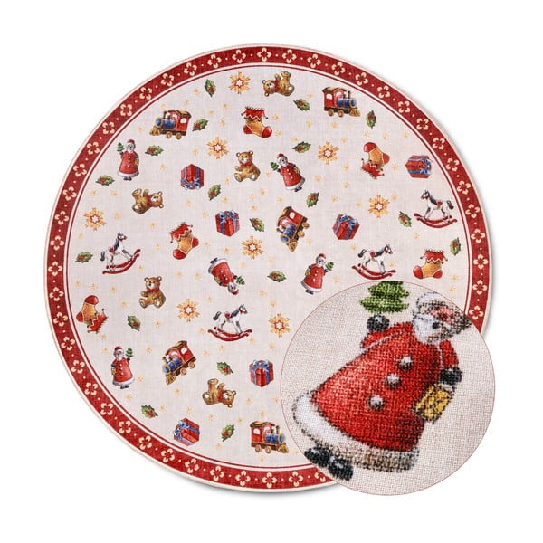 Tappeto rotondo rosso con motivo natalizio ø 150 cm Red Christmas - Villeroy&Boch