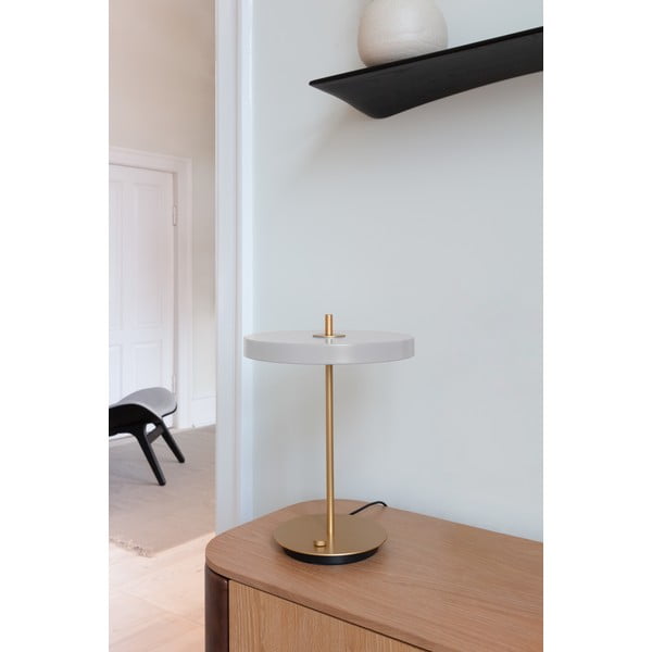 Lampada da tavolo dimmerabile a LED grigio chiaro con paralume in metallo (altezza 41,5 cm) Asteria Table - UMAGE-image-1