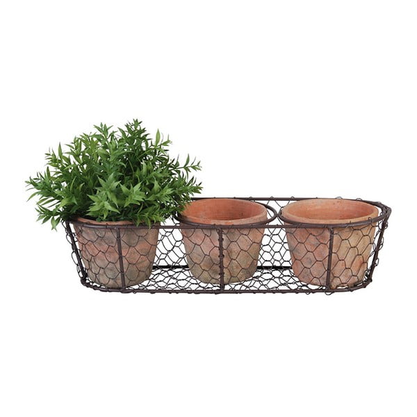 Vasi in metallo/terracotta in set di 3 pezzi - Esschert Design