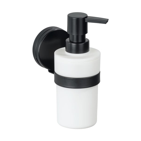 Distributore di sapone a parete bianco e nero Static-Loc® Plus Pavia - Wenko