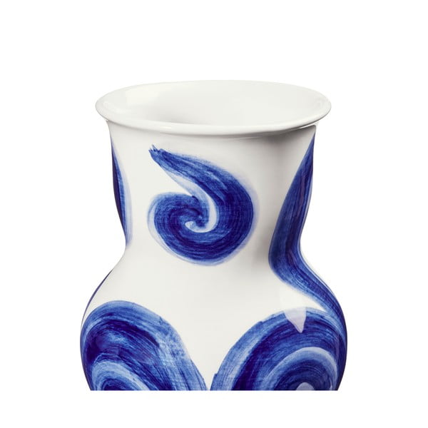 Vaso in gres blu dipinto a mano Tulle - Kähler Design-image-3